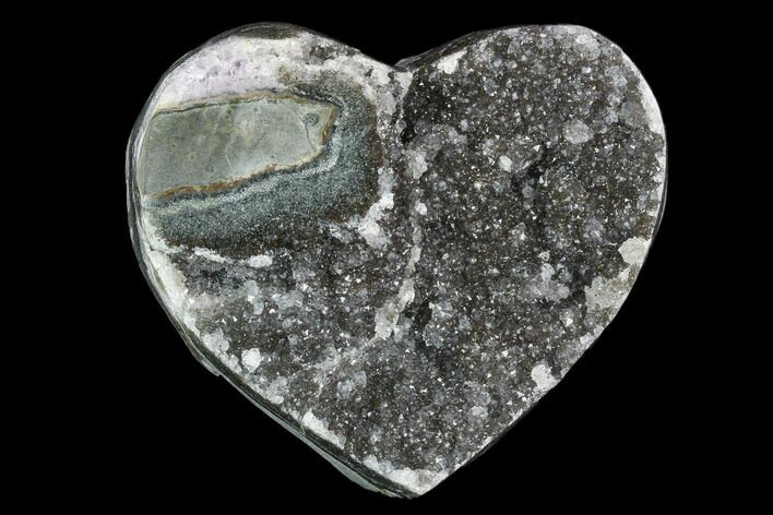 Purple, Amethyst Heart - Uruguay #123756